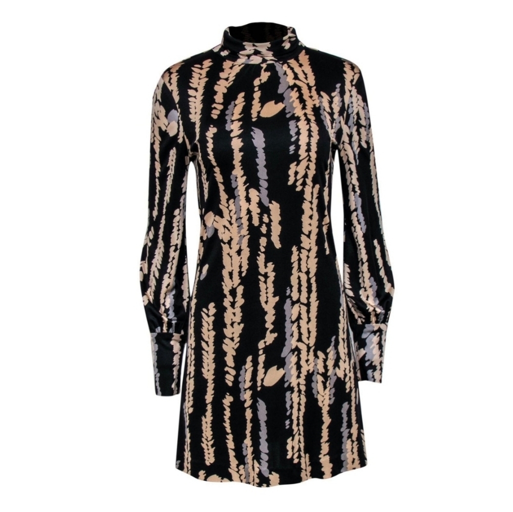 Trina Turk 100% Silk Abstract Shift Dress